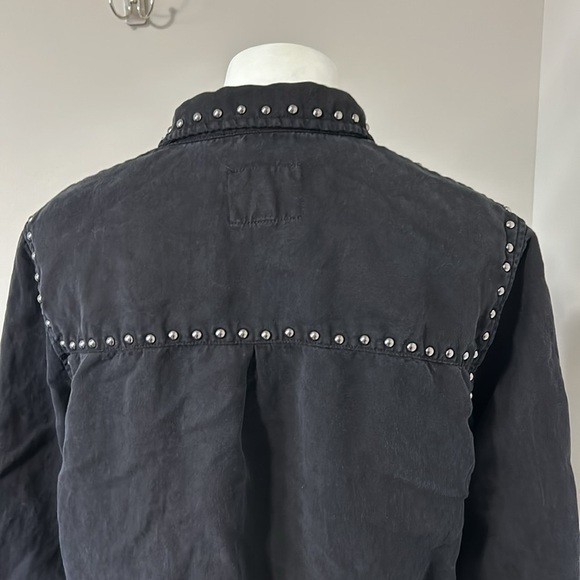 RAILS Bowie Black Button Down Shirt Dress Jacket Pockets Sz S - Picture 10 of 16